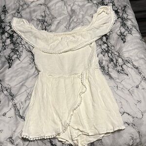 Chic Off-Shoulder White Romper